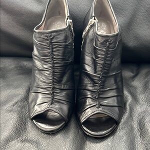 Vince Camuto Women's Black Peep-Toe Ankle Boots